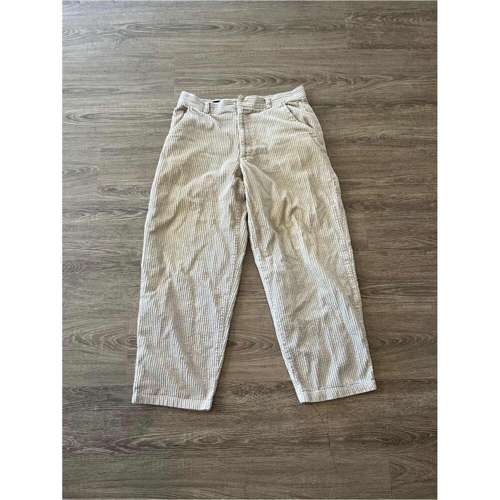 Reunion Cream Corduroy Pants Mens 34x30 Beige Wide Wale Relaxed Baggy Y2K Skate